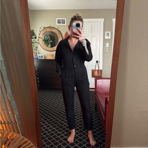 Abercrombie Black Denim Jumpsuit